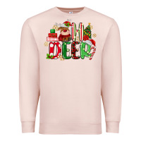Pale Pink oh deer reindeer Premium Sweatshirt - MaliasSmallBusiness