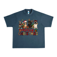 Midnight Navy merry christmas chihuahua pitbull pug dachshund Urban Heavy Tee - JahusDesignShop