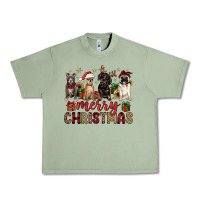 Oil Green merry christmas chihuahua pitbull pug dachshund Urban Heavy Tee - JahusDesignShop