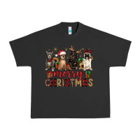 Pigment Black merry christmas chihuahua pitbull pug dachshund Urban Heavy Tee - JahusDesignShop