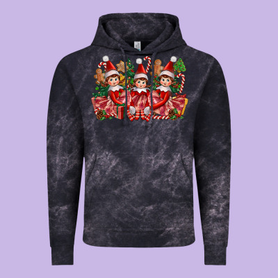 Christmas Girl Elfs Vintage Hoodie Designed By Fadigitalartstudio