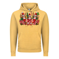 Vintage Mustard Christmas girl elfs Vintage Hoodie - FaDigitalArtStudio