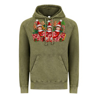 Vintage Olive Christmas girl elfs Vintage Hoodie - FaDigitalArtStudio
