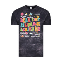 Cloud Black customized teacher dear tiny human behind me back Vintage Tee - JahusDesignShop