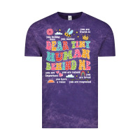 Cloud Purple customized teacher dear tiny human behind me back Vintage Tee - JahusDesignShop