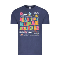 Vintage Denim customized teacher dear tiny human behind me back Vintage Tee - JahusDesignShop