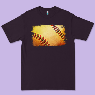 Softball Brushstroke Premium Tee Designed By Ranaportraitstore