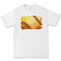 White softball brushstroke Premium Tee - RanaPortraitStore