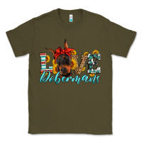 Army Green love dobermans Classic Tee - Artiststas