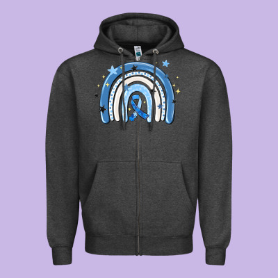 In April Wear Blue Autism Awareness Zipper Hoodie Designed By Maliassmallbusiness