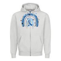 Dove Grey in april wear blue autism awareness Zipper Hoodie - MaliasSmallBusiness