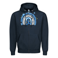Navy in april wear blue autism awareness Zipper Hoodie - MaliasSmallBusiness