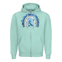 Seafoam in april wear blue autism awareness Zipper Hoodie - MaliasSmallBusiness