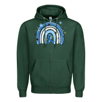 Sports Green in april wear blue autism awareness Zipper Hoodie - MaliasSmallBusiness