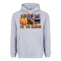 Heather Grey tis the season football Heavyweight Hoodie - NancyCooperArtShop
