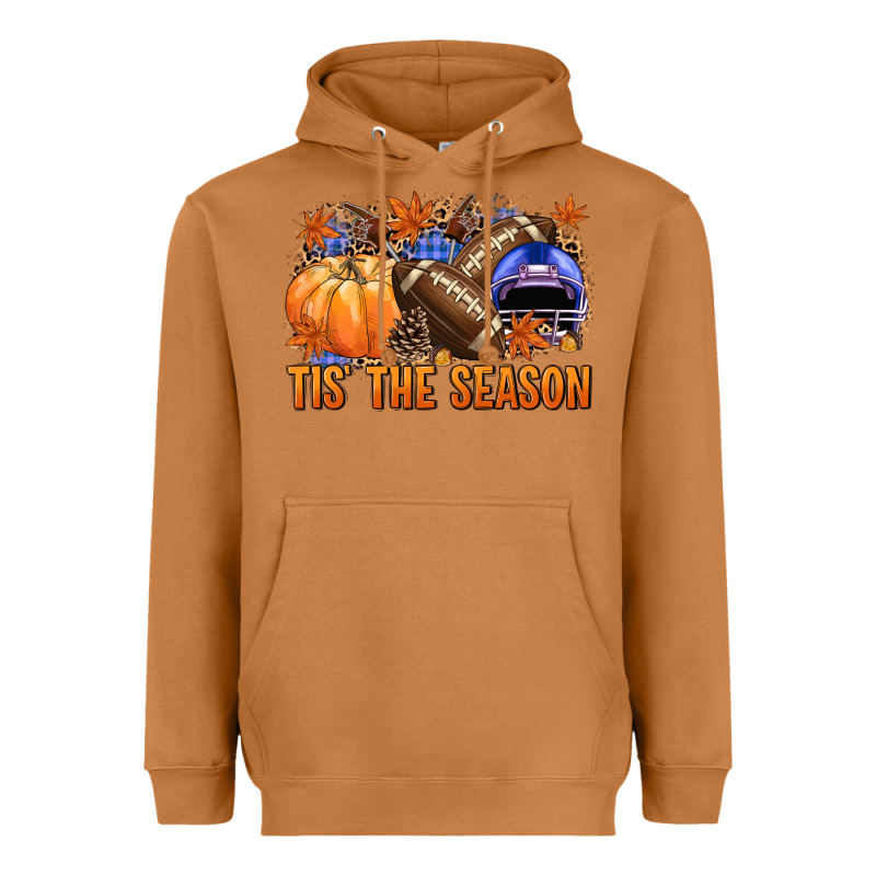 Tis The Season Football Heavyweight Hoodie by NancyCooperArtShop | Teevron