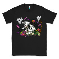 Black halloween cow and ghosts Classic Tee - AdoDesignShop