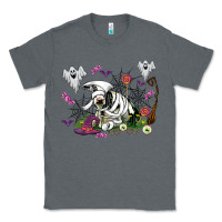 Charcoal Heather halloween cow and ghosts Classic Tee - AdoDesignShop