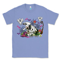 Colony Blue halloween cow and ghosts Classic Tee - AdoDesignShop