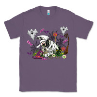 Lavender halloween cow and ghosts Classic Tee - AdoDesignShop