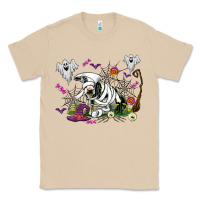 Mushroom halloween cow and ghosts Classic Tee - AdoDesignShop