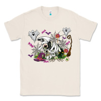 Natural halloween cow and ghosts Classic Tee - AdoDesignShop
