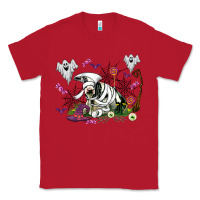 Red halloween cow and ghosts Classic Tee - AdoDesignShop