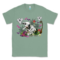 Sage halloween cow and ghosts Classic Tee - AdoDesignShop