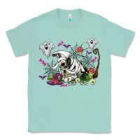 Seafoam halloween cow and ghosts Classic Tee - AdoDesignShop
