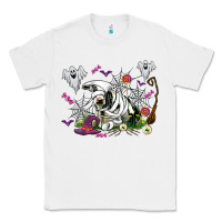 White halloween cow and ghosts Classic Tee - AdoDesignShop