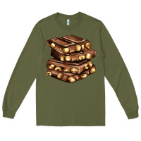 Army Green nut and chocolate Long Sleeve Tee - AdoDesignShop