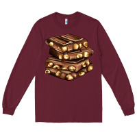 Burgundy nut and chocolate Long Sleeve Tee - AdoDesignShop