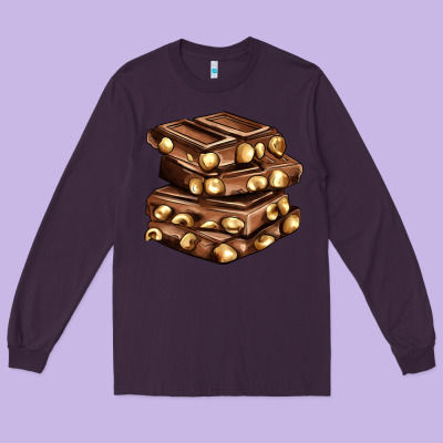 Nut And Chocolate Long Sleeve Tee Designed By Adodesignshop