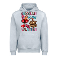 Heather Grey Chocolate is my valentine Valentine's Day Urban Hoodie - HowdyJamesFarm