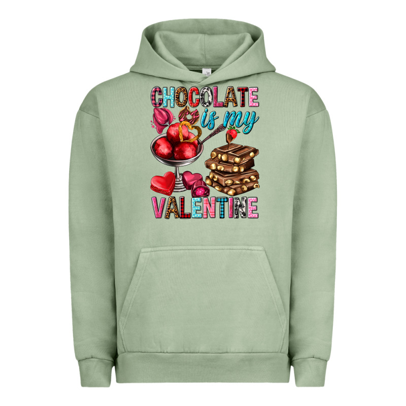 Chocolate Is My Valentine Valentine's Day Urban Hoodie by HowdyJamesFarm | Teevron