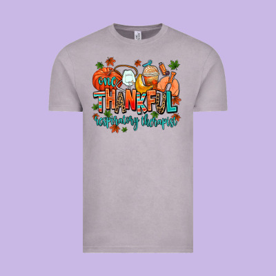 One Thankful Respiratory Therapist Vintage Tee Designed By Adodesignshop