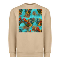 Mushroom rooster and sunflowers seamless pattern Heavyweight Sweatshirt - HRA Design Shop