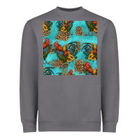 Storm rooster and sunflowers seamless pattern Heavyweight Sweatshirt - HRA Design Shop