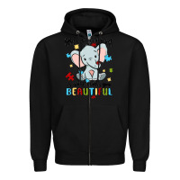 Black what makes you different is what makes you beautif Zipper Hoodie - MaliasSmallBusiness