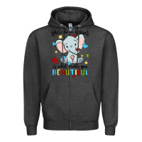 Charcoal Heather what makes you different is what makes you beautif Zipper Hoodie - MaliasSmallBusiness