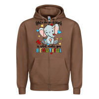 Chestnut what makes you different is what makes you beautif Zipper Hoodie - MaliasSmallBusiness