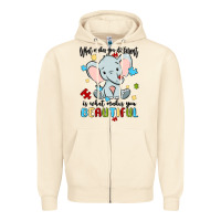 Sandshell what makes you different is what makes you beautif Zipper Hoodie - MaliasSmallBusiness