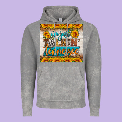 I'm Just Talking Tennessee Tumbler Vintage Hoodie Designed By Hra Design Shop
