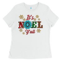 White it's noel y'all Ladies Tee - AdoDesignShop