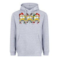 Heather Grey christmas school bus Heavyweight Hoodie - MaliasSmallBusiness