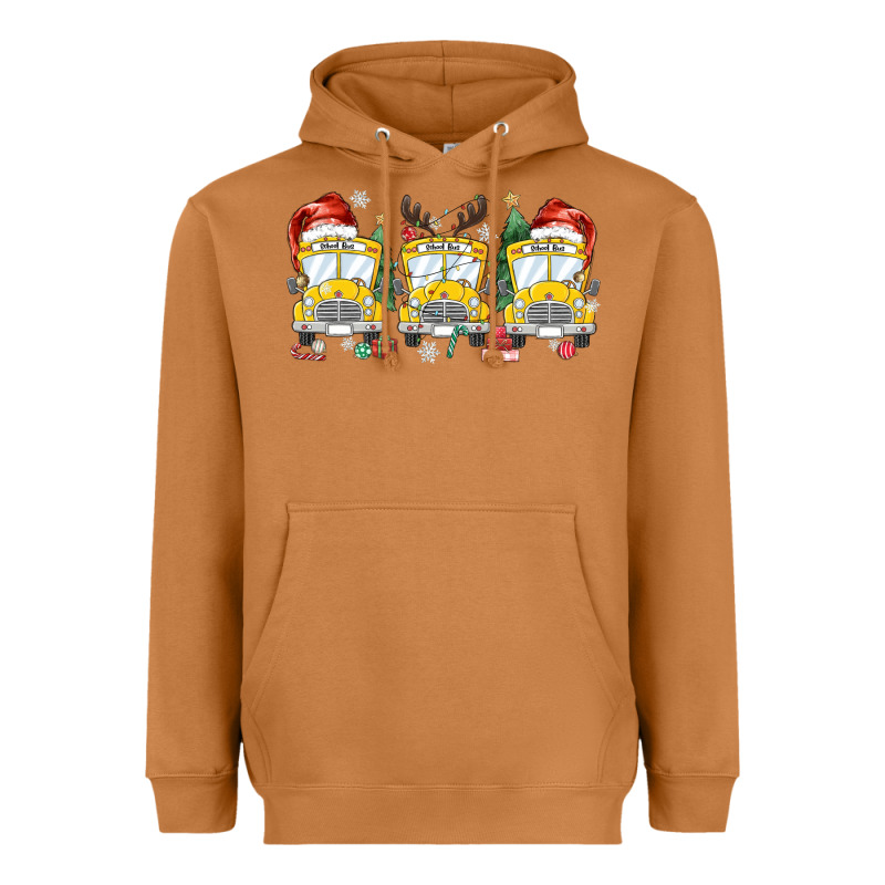 Christmas School Bus Heavyweight Hoodie by MaliasSmallBusiness | Teevron