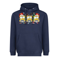 Navy christmas school bus Heavyweight Hoodie - MaliasSmallBusiness