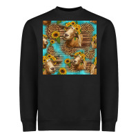 Black goat sunflowers seamless pattern Heavyweight Sweatshirt - HRA Design Shop