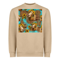 Mushroom goat sunflowers seamless pattern Heavyweight Sweatshirt - HRA Design Shop