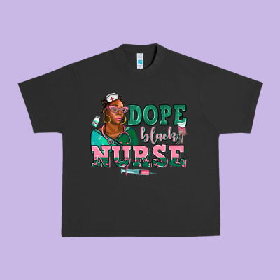 Afro  Nurse Dope Black Urban Heavy Tee Designed By Adodesignshop